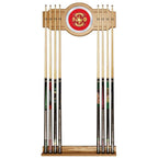 Fire Fighter 30 in. Wooden Billiard Cue Rack with Mirror