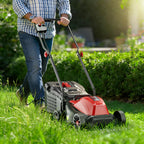 12Amp 16" Lawn Mower, 3-Position Height Adjustment, 2-in-1 Mulching &amp; Bagging, Corded Lawn Mower for Your Garden