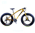 CHICAI High-Carbon Student Bike Adult 26-inch Beach Snow Fat Bike Mountain Cross-Country Steel Ultra-Wide Tire Sports Bike 21-30speed Low-Speed Racing (Size : 30-Speed)