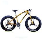 CHICAI High-Carbon Student Bike Adult 26-inch Beach Snow Fat Bike Mountain Cross-Country Steel Ultra-Wide Tire Sports Bike 21-30speed Low-Speed Racing (Size : 30-Speed)