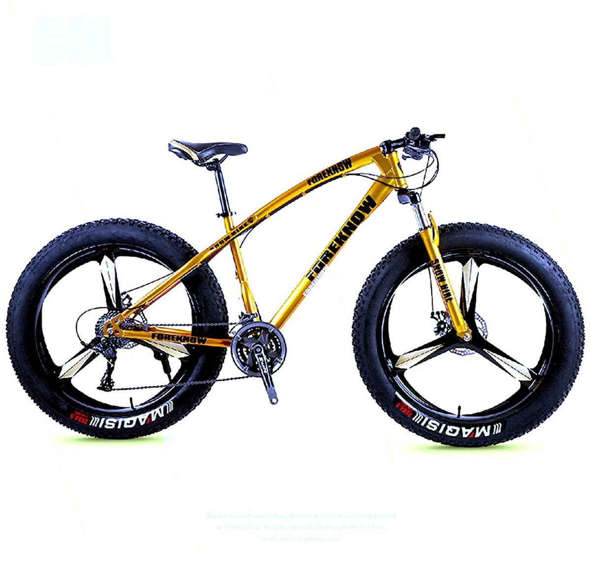 CHICAI High-Carbon Student Bike Adult 26-inch Beach Snow Fat Bike Mountain Cross-Country Steel Ultra-Wide Tire Sports Bike 21-30speed Low-Speed Racing (Size : 30-Speed)