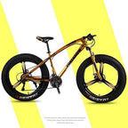 CHICAI High-Carbon Student Bike Adult 26-inch Beach Snow Fat Bike Mountain Cross-Country Steel Ultra-Wide Tire Sports Bike 21-30speed Low-Speed Racing (Size : 30-Speed)