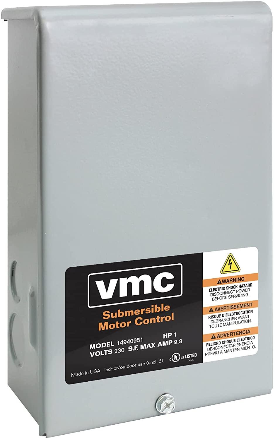 red lion 640222 rlcb15-230 1.5-hp 230-volt vmc control box for well pump, grey
