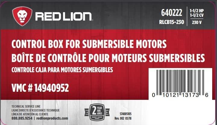 red lion 640222 rlcb15-230 1.5-hp 230-volt vmc control box for well pump, grey
