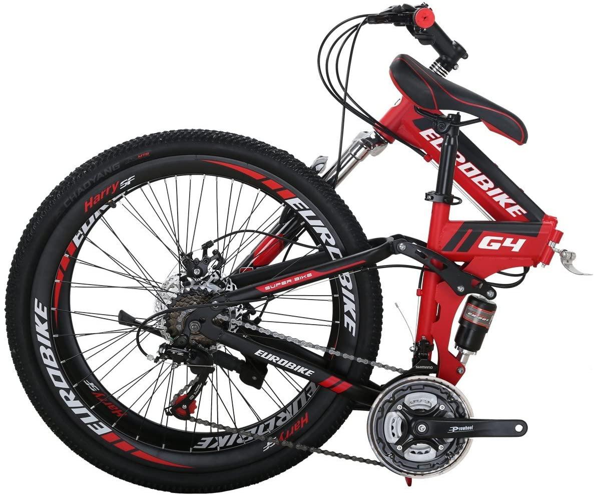 Mountain Bike TSM G4 21 Speed 26 Inches Wheels Dual Suspension Folding Bicycle