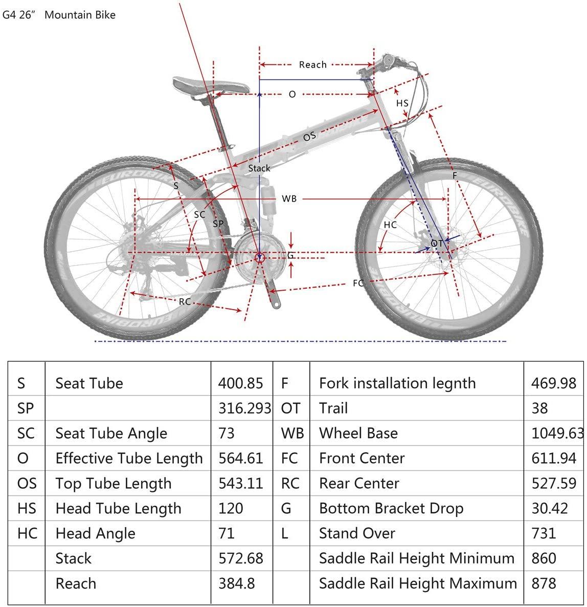 Mountain Bike TSM G4 21 Speed 26 Inches Wheels Dual Suspension Folding Bicycle