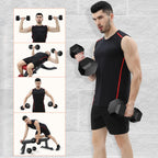Barbell Set Of 1 Hex Rubber Dumbbell With Metal Handles Pair Of 1 Heavy Dumbbell (40lbs)