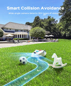 2026 M800Plus 3D Vision Cordless Robot Lawn Mower with Bow-Shaped Path Mowing, APP Control, Robotic Lawnmower with Obstacle Avoidance, Auto-Charging for Lawns up to 8611 sq.ft, White