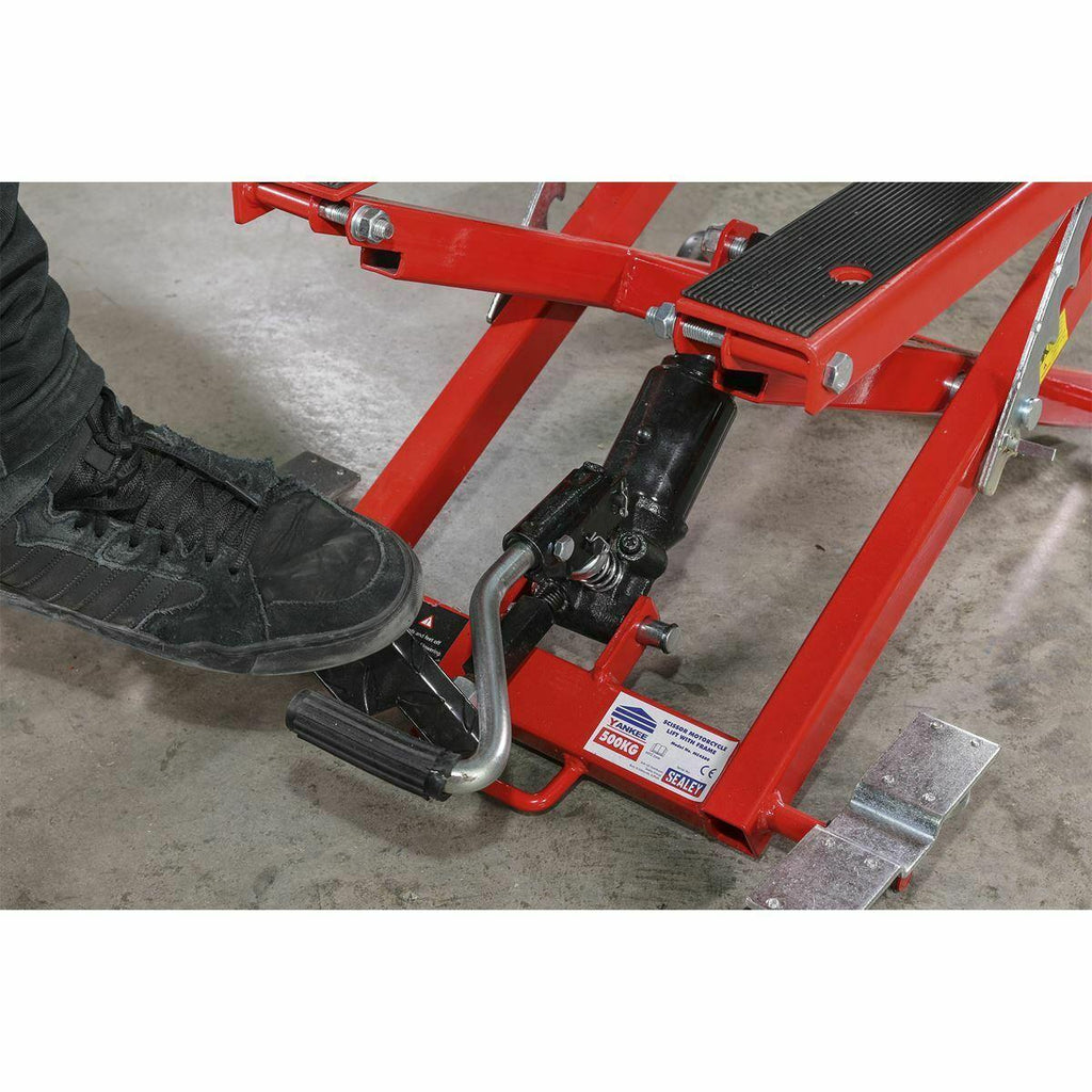 Sealey MC4500 Motorcycle & Quad Scissor Lift 500kg Capacity Hydraulic