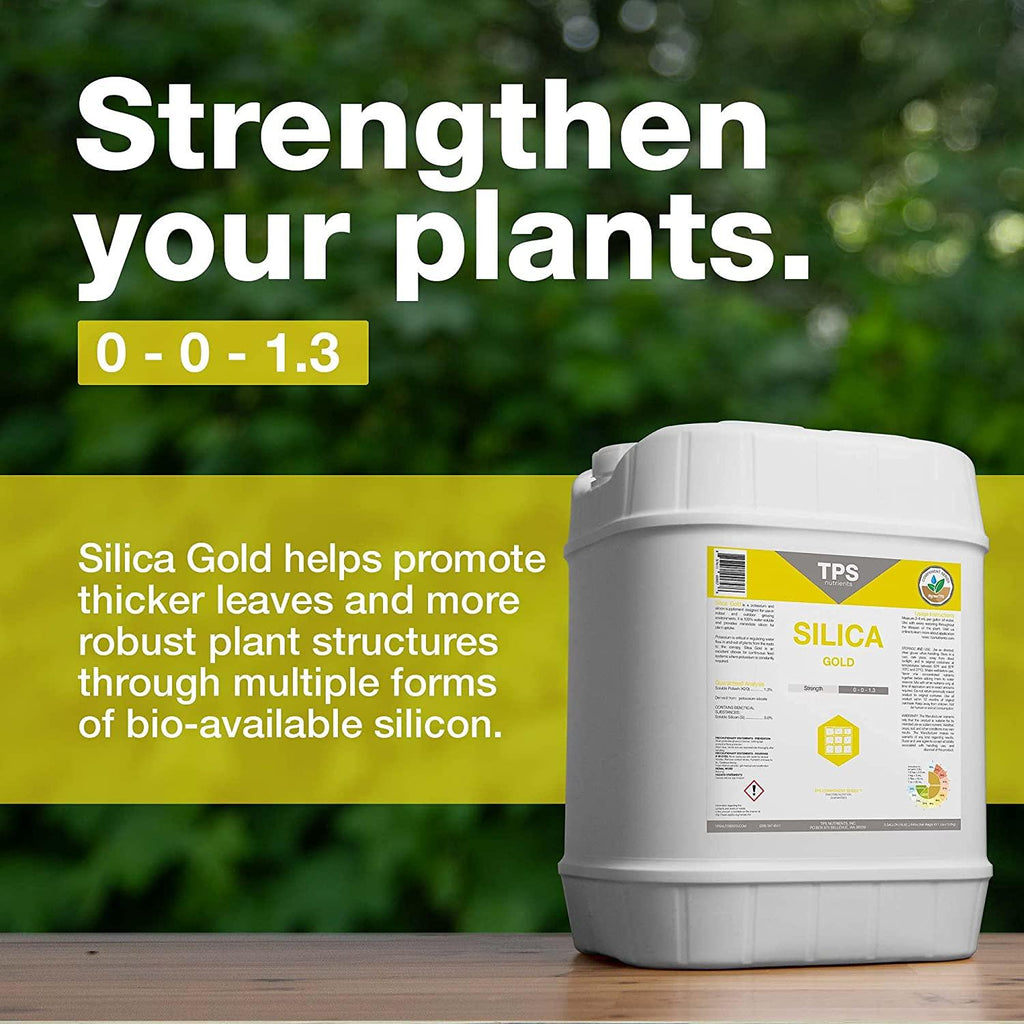 silica gold plant strength nutrient and supplement with bioavailable silicon by tps nutrients, 5 gallon (640 oz)