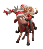 Funny Reindeer with Elves - Funny Reindeer with 3 Elves Christmas Decor