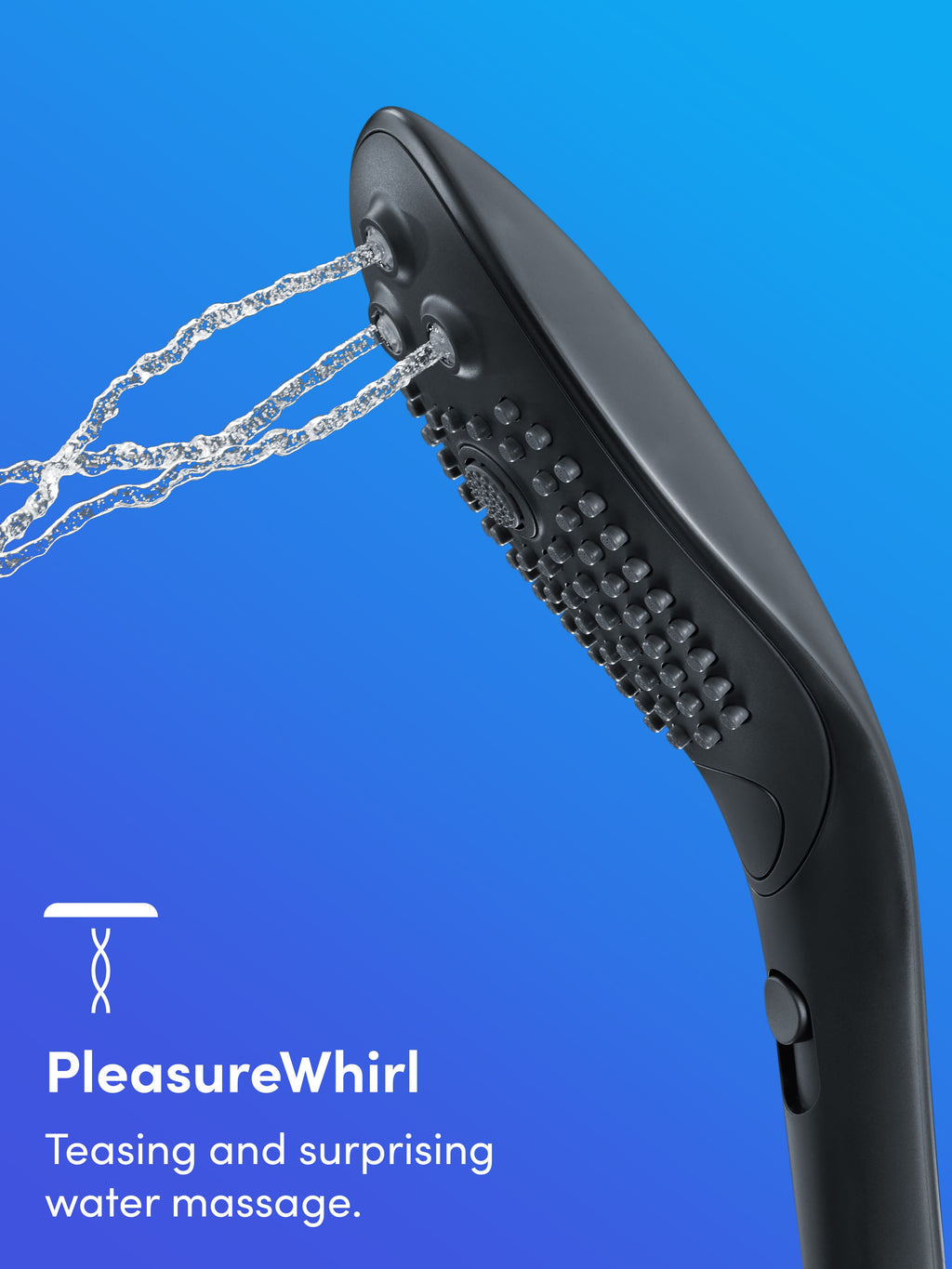 Womanizer X hansgrohe Wave Clitoral Stimulation Shower Head, Black | Black