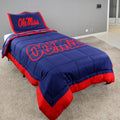 Mississippi Rebels 2 Pc Reversible Cotton Comforter Set, 1 Comforter, 1 Sham, Twin