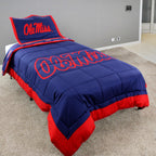 Mississippi Rebels 2 Pc Reversible Cotton Comforter Set, 1 Comforter, 1 Sham, Twin