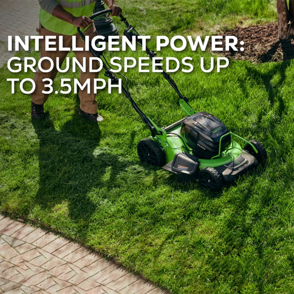 82V 21" Self-Propelled Lawn Mower, 8.0Ah Battery + Dual Port Charger