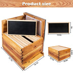 beehive starter kit, 10-frame bee hives &amp; 24pcs beekeeping supplies tools kit, wax coated and painted honey bee box and professional beekeeping starter tools