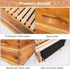 beehive starter kit, 10-frame bee hives &amp; 24pcs beekeeping supplies tools kit, wax coated and painted honey bee box and professional beekeeping starter tools
