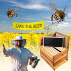 beehive starter kit, 10-frame bee hives &amp; 24pcs beekeeping supplies tools kit, wax coated and painted honey bee box and professional beekeeping starter tools