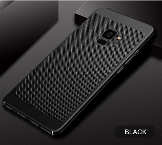 Phone Case - Luxury Ultra Slim Grid Heat Dissipate Shockproof Case For Samsung S8 S9 Plus Note 8 9 s10 plus