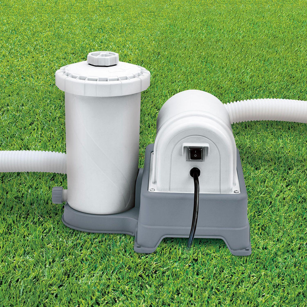Summer Waves P53C2000C 2000 Gallon Cartridge Filter Pump System with GCFI Plug, C Filter, Hose Clamps, &amp;1.5 inch Hoses for Above