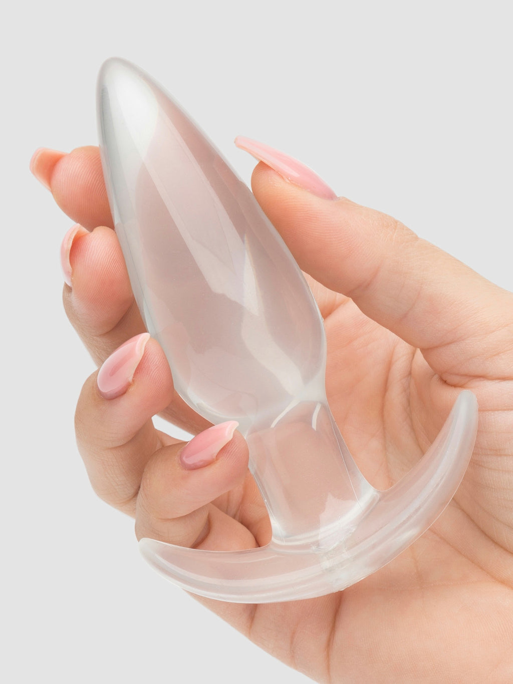 BASICS Clear T-Bar Butt Plug, Clear