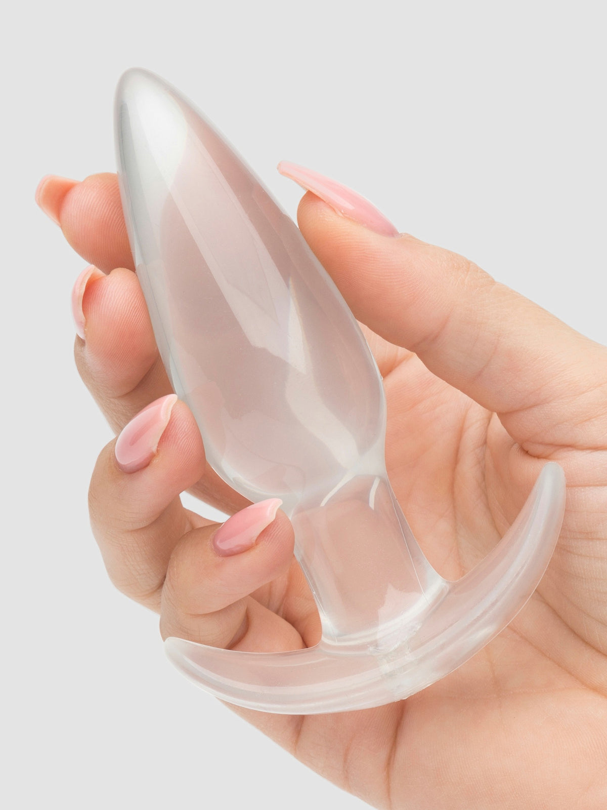 BASICS Clear T-Bar Butt Plug, Clear