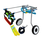 Haodan electronics 2 Wheel 5" Pet Dog Cat Wheelchair Aluminium Walk Cart Scooter for Handicapped Hind Leg XS Model Pet Weight 3-15kg can Adjusted