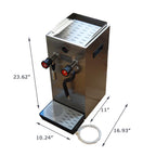 INTBUYING 220V Milk Frother Steam Boiling Water Foam Machine Stainless Steel 10L