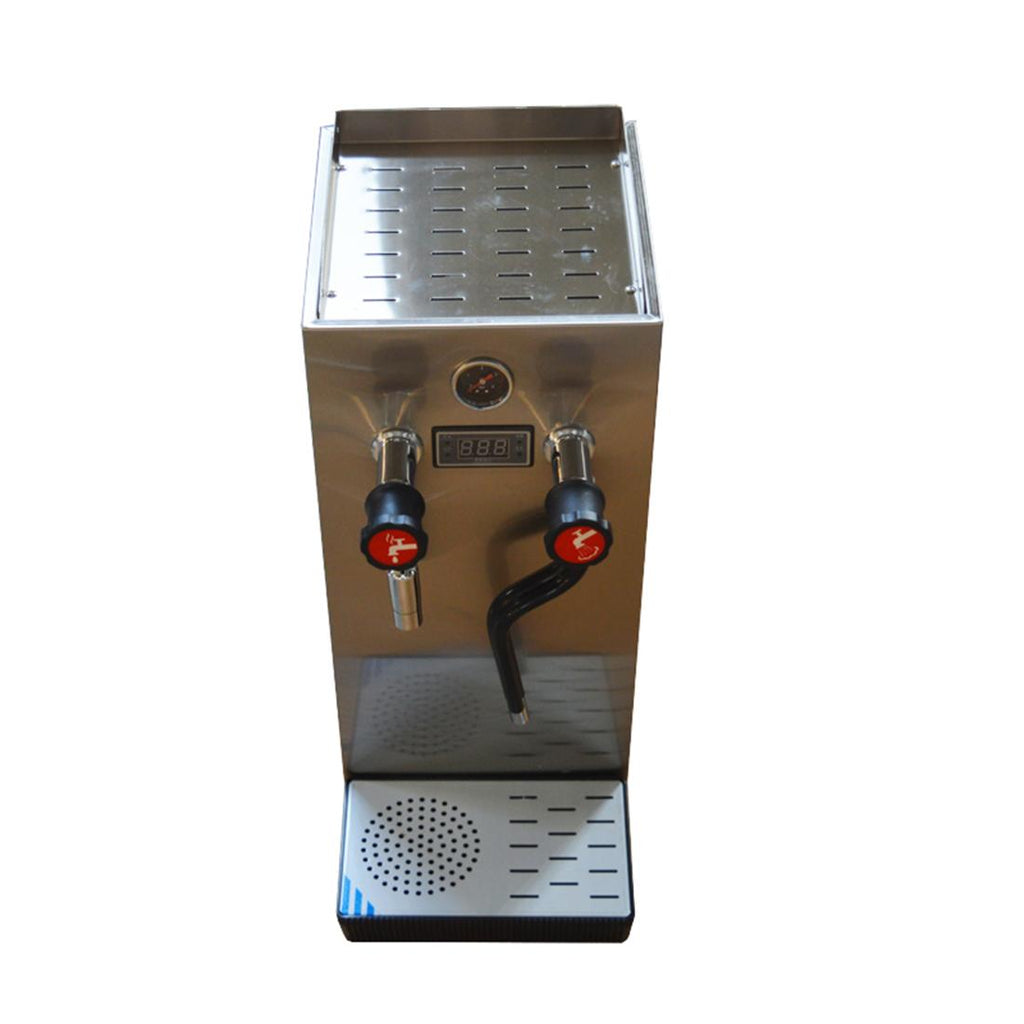 INTBUYING 220V Milk Frother Steam Boiling Water Foam Machine Stainless Steel 10L