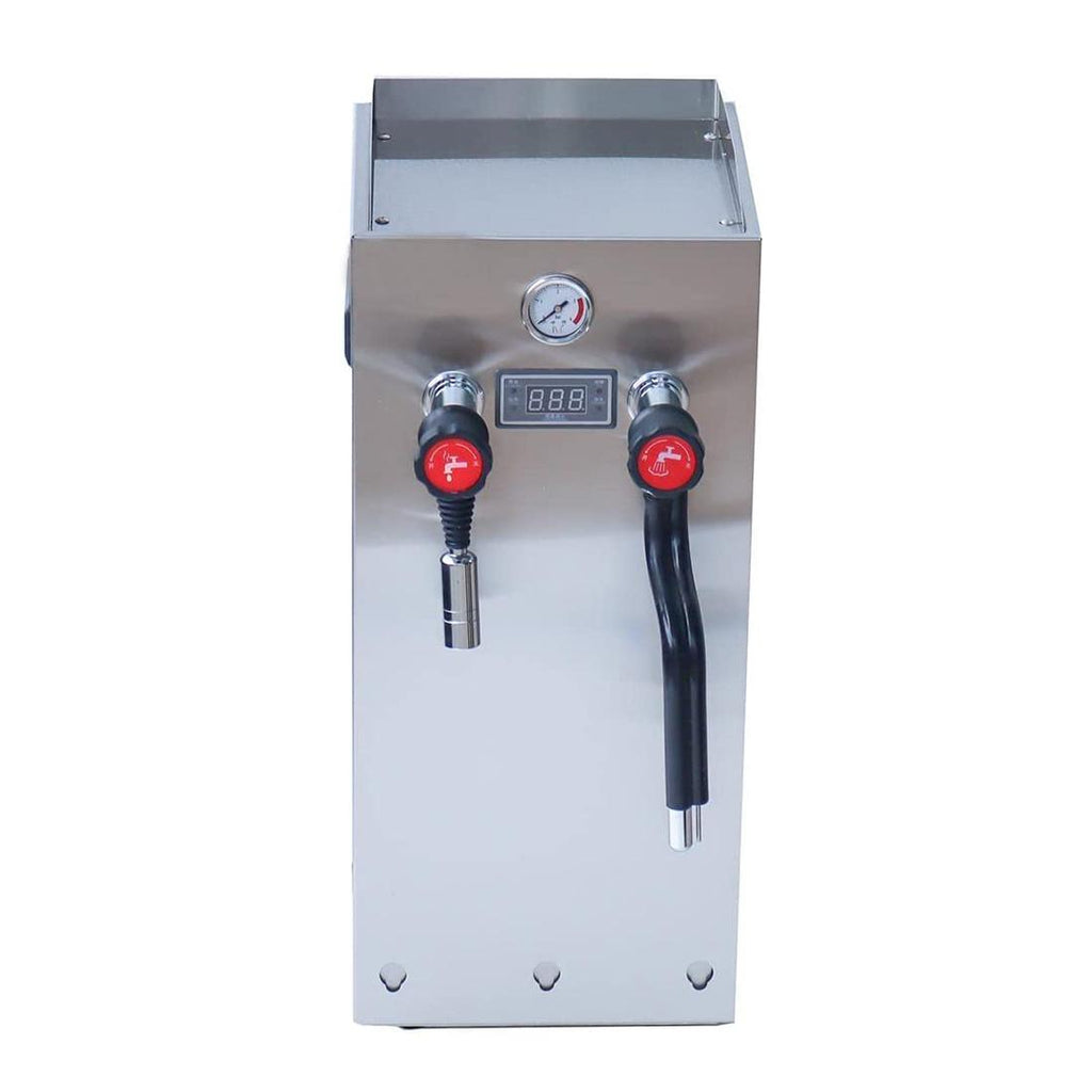 INTBUYING 220V Milk Frother Steam Boiling Water Foam Machine Stainless Steel 10L