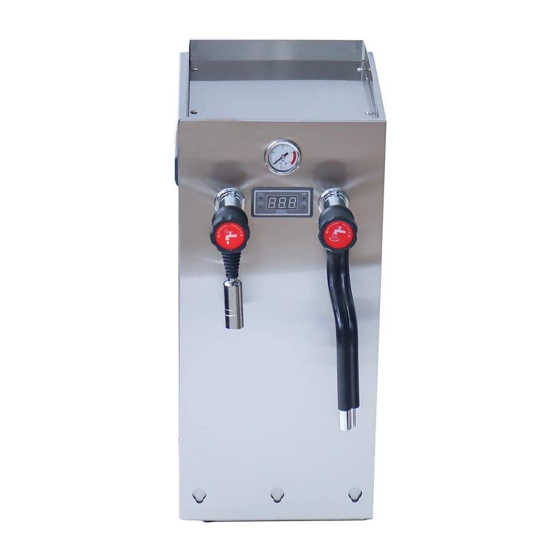 INTBUYING 220V Milk Frother Steam Boiling Water Foam Machine Stainless Steel 10L