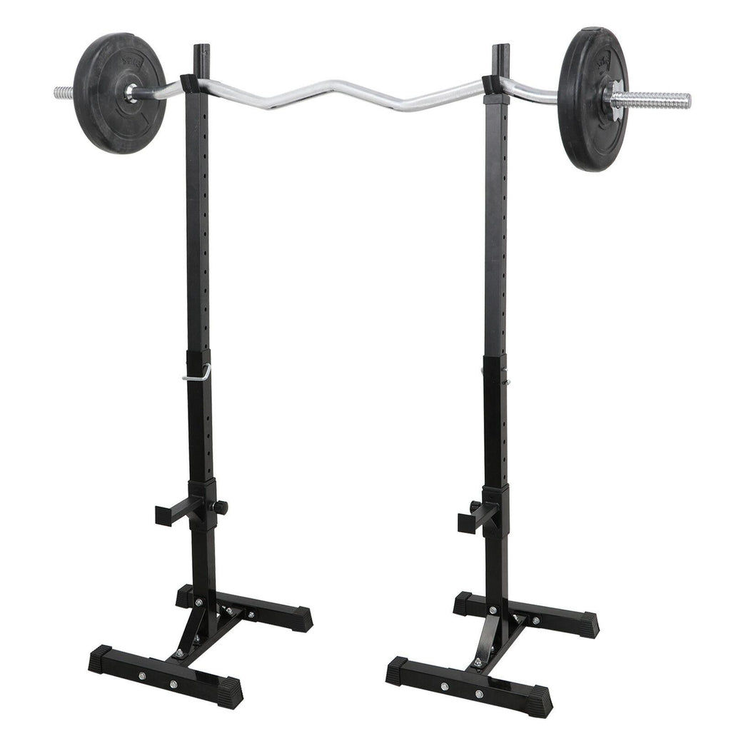 Squat Rack Adjustable Bench Press Weight Exercise Barbell Stand Gym Fitness