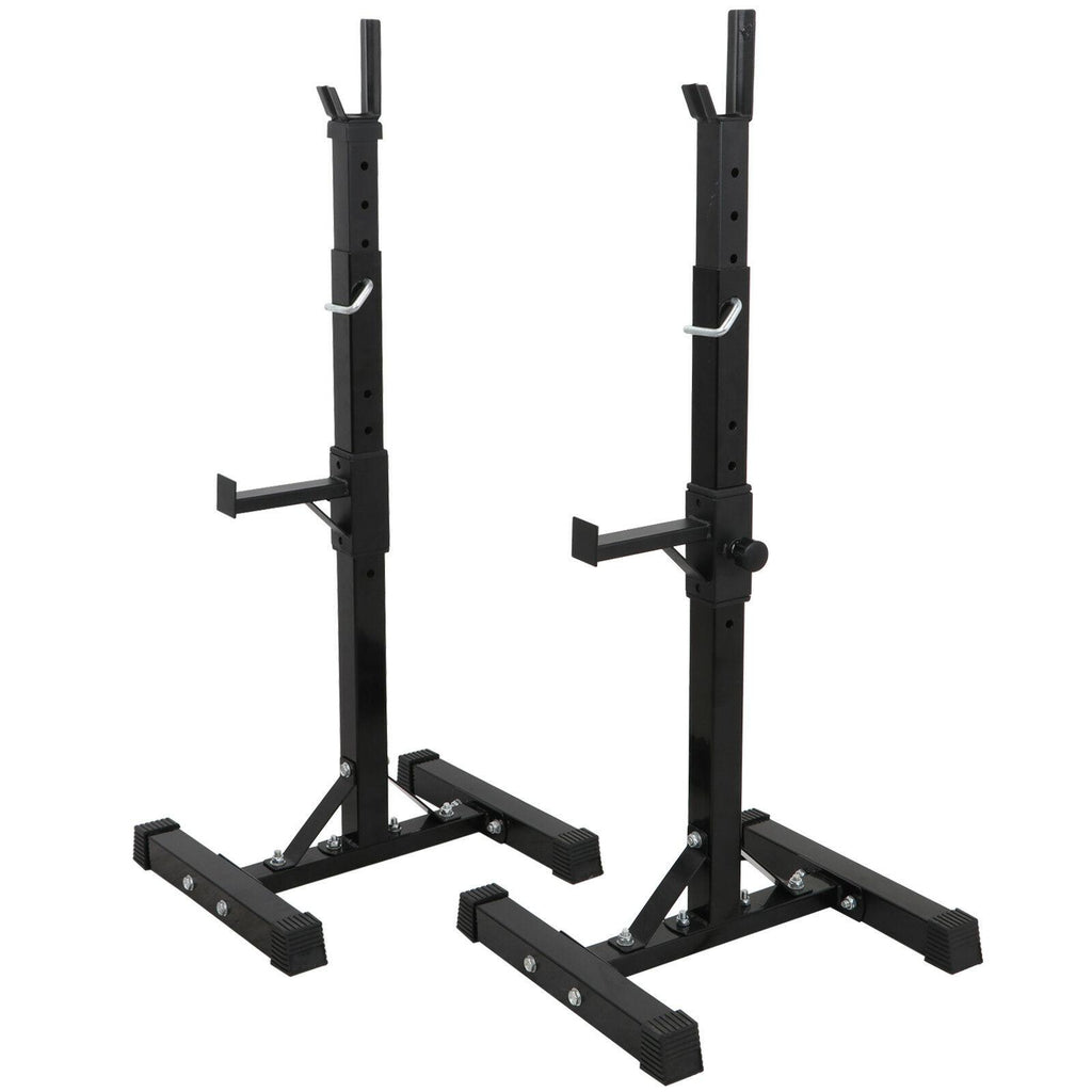 Squat Rack Adjustable Bench Press Weight Exercise Barbell Stand Gym Fitness
