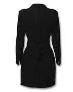 double breasted long sleeve blazer dress