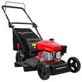 EasyCut 18-Inch 144cc Push Gas Lawn Mower, 3-in-1 Mulch/Bag/Side Discharge, Steel Deck, 6 Height Adjustment