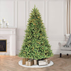 Puleo International 9' Pre-Lit Fraser Fir Artificial Christmas Tree with 1000 Clear UL Listed Lights