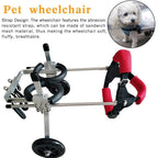 etateta Adjustable Dog Wheelchair for Back Legs,Hind Legs Auxiliary Pet Wheelchair,Soft Comfortable Dog Wheelchair for Small/Medium/LarDog