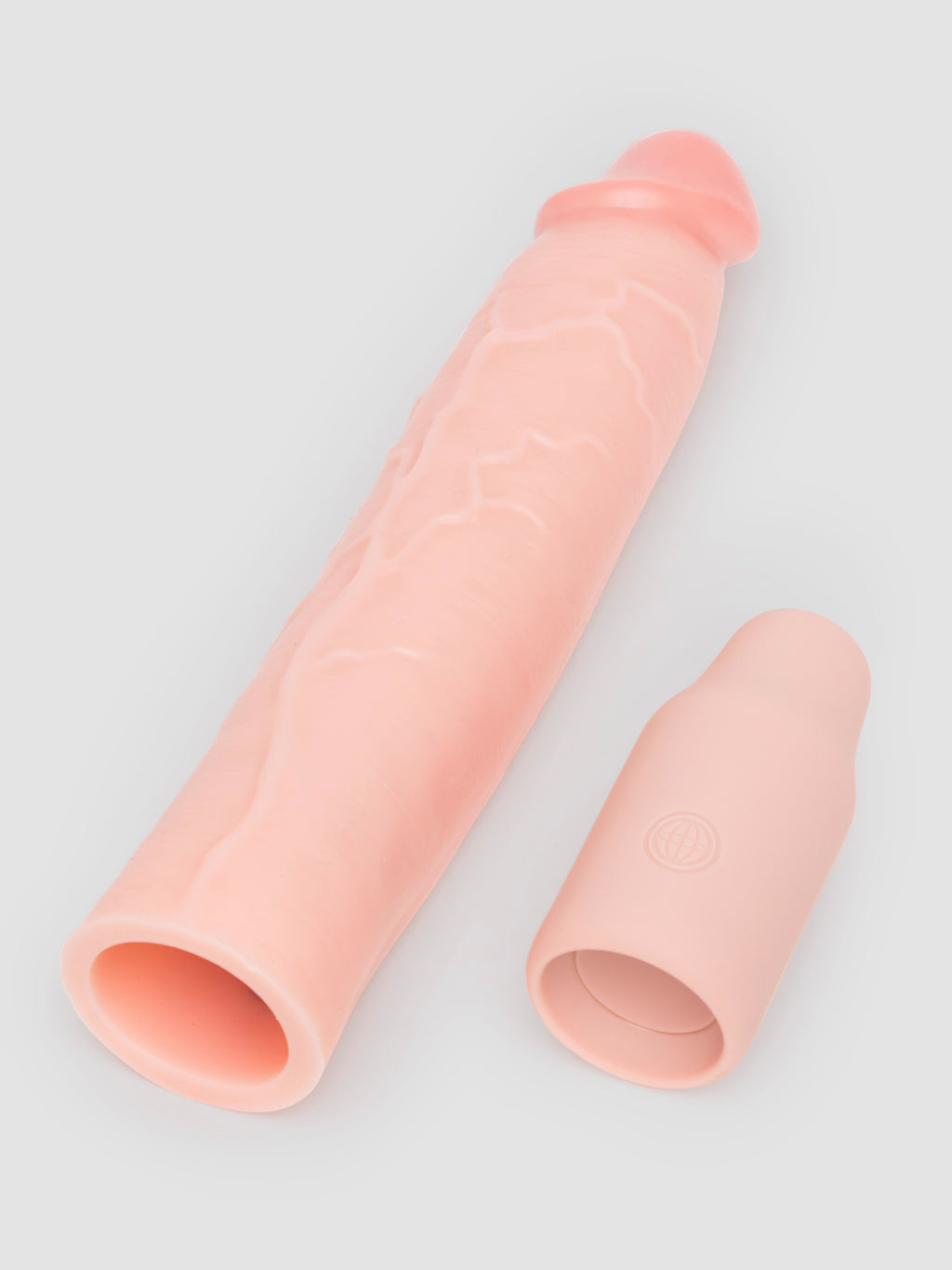 Fantasy X-Tensions 3 Extra Inches Extra Girthy Remote Control Silicone Penis Extender, Flesh Pink