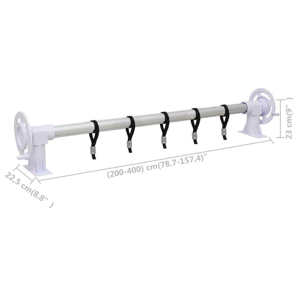 vidaxl pool cover roller with plastic base