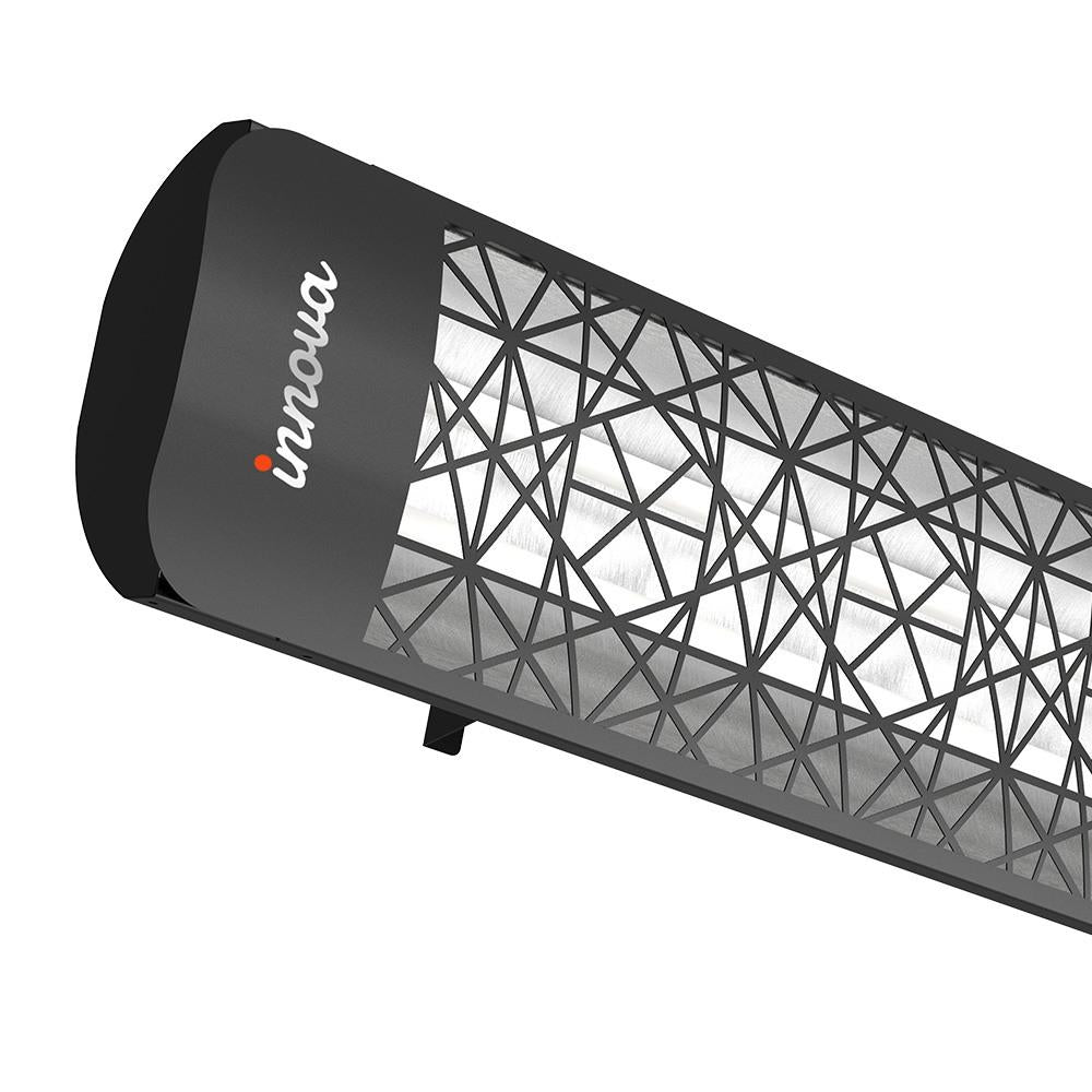 Innova-6000 watt electric infrared dual element heater 277 Black 208 Volt-Outdoor Wall Mount Electric Heater-EF60277B4