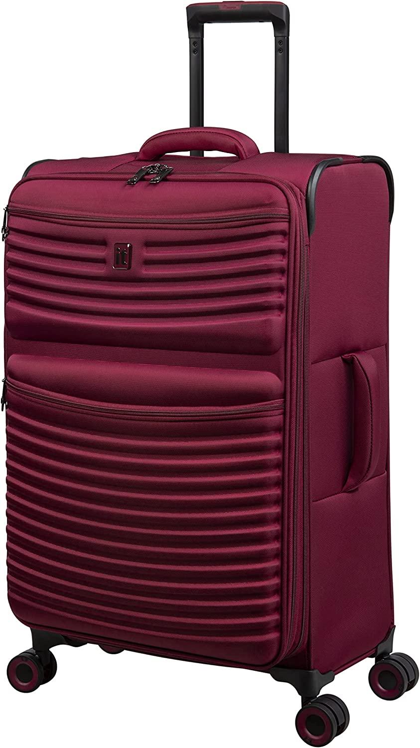 Precursor 28" Softside Checked 8 Wheel Expandable Spinner, Dark Red