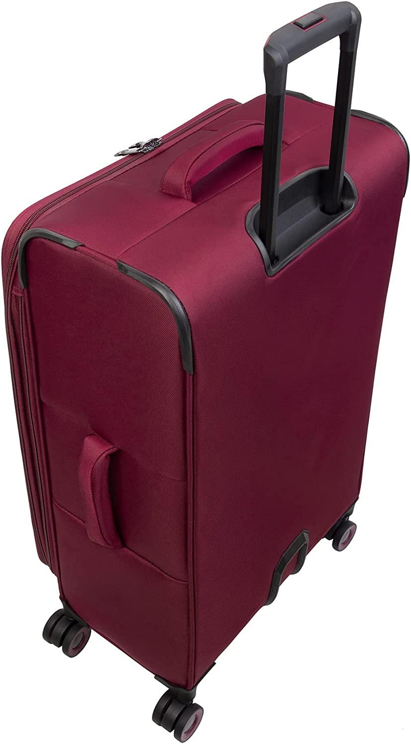 Precursor 28" Softside Checked 8 Wheel Expandable Spinner, Dark Red