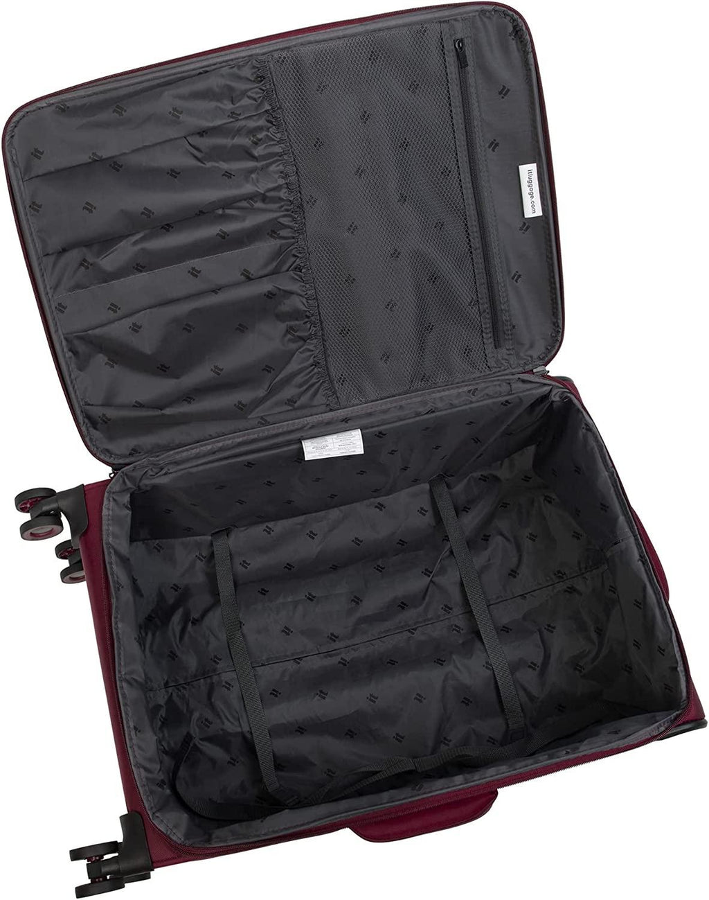Precursor 28" Softside Checked 8 Wheel Expandable Spinner, Dark Red