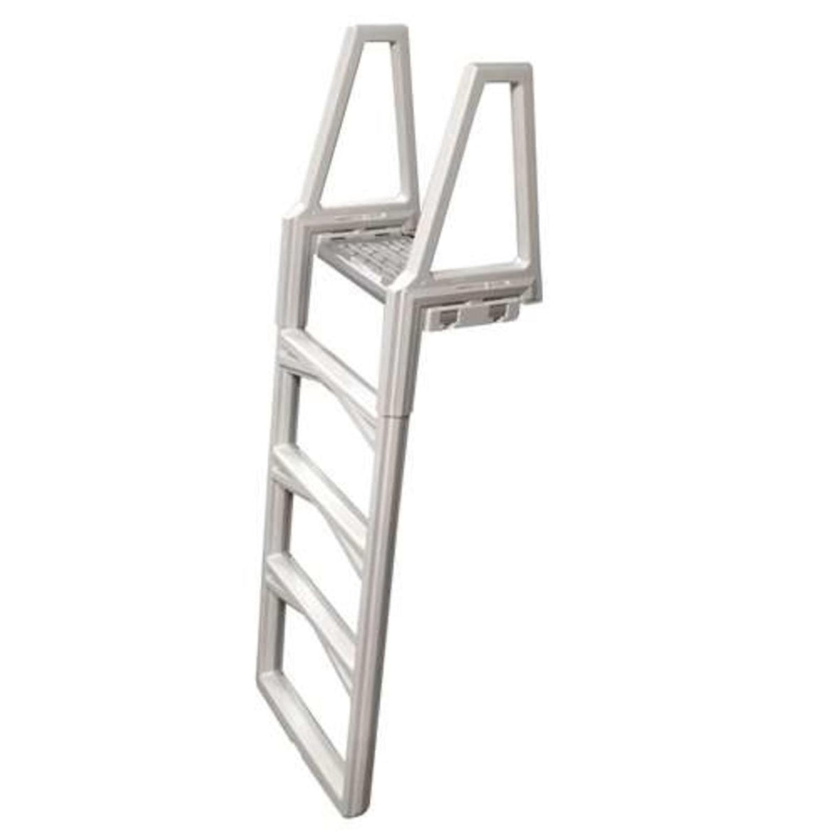 Confer Plastics In-Pool Economy Vinyl Resin Above-Ground Pool Ladder - Gray