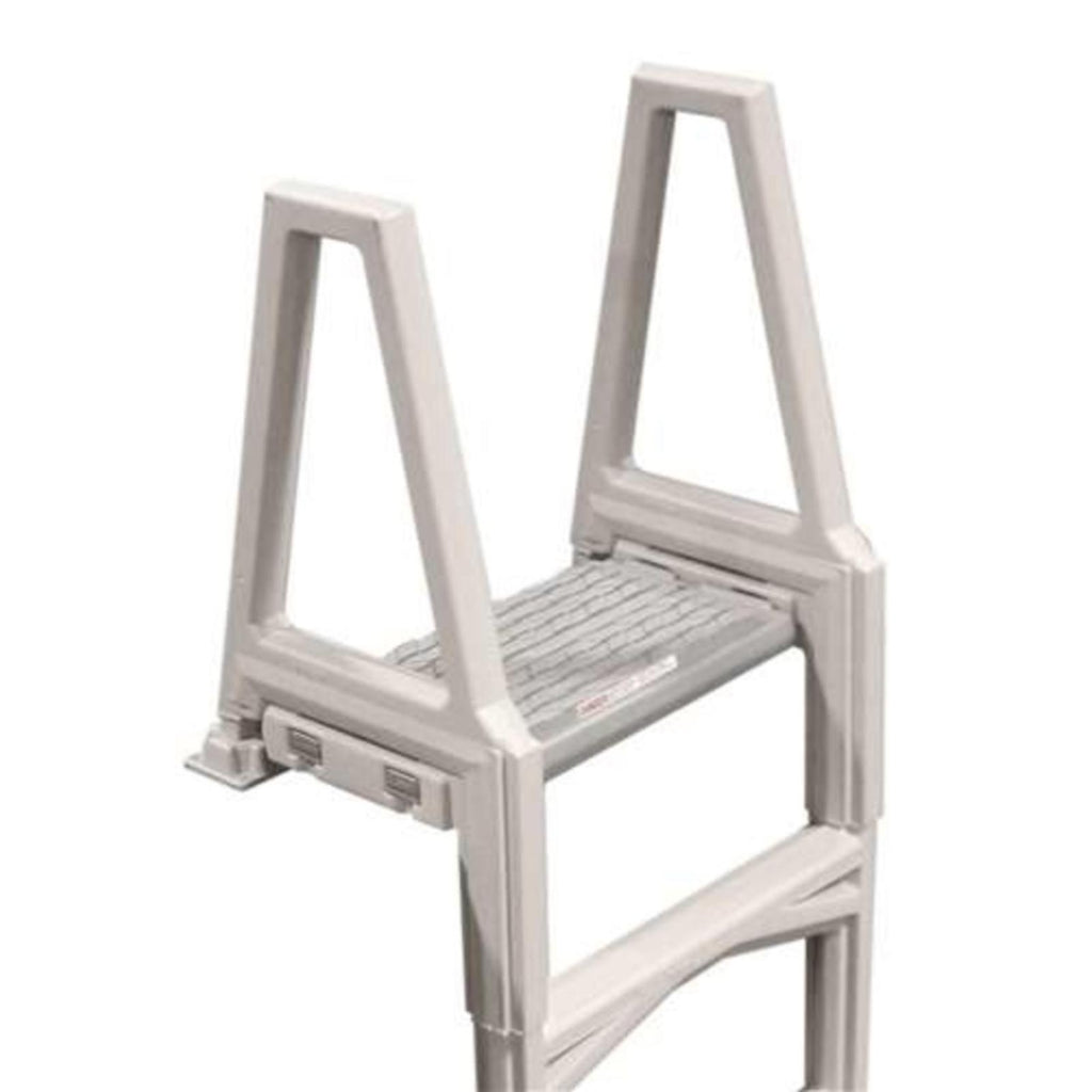 Confer Plastics In-Pool Economy Vinyl Resin Above-Ground Pool Ladder - Gray