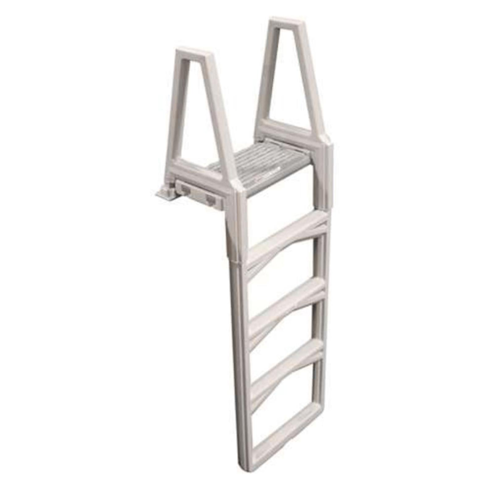 Confer Plastics In-Pool Economy Vinyl Resin Above-Ground Pool Ladder - Gray