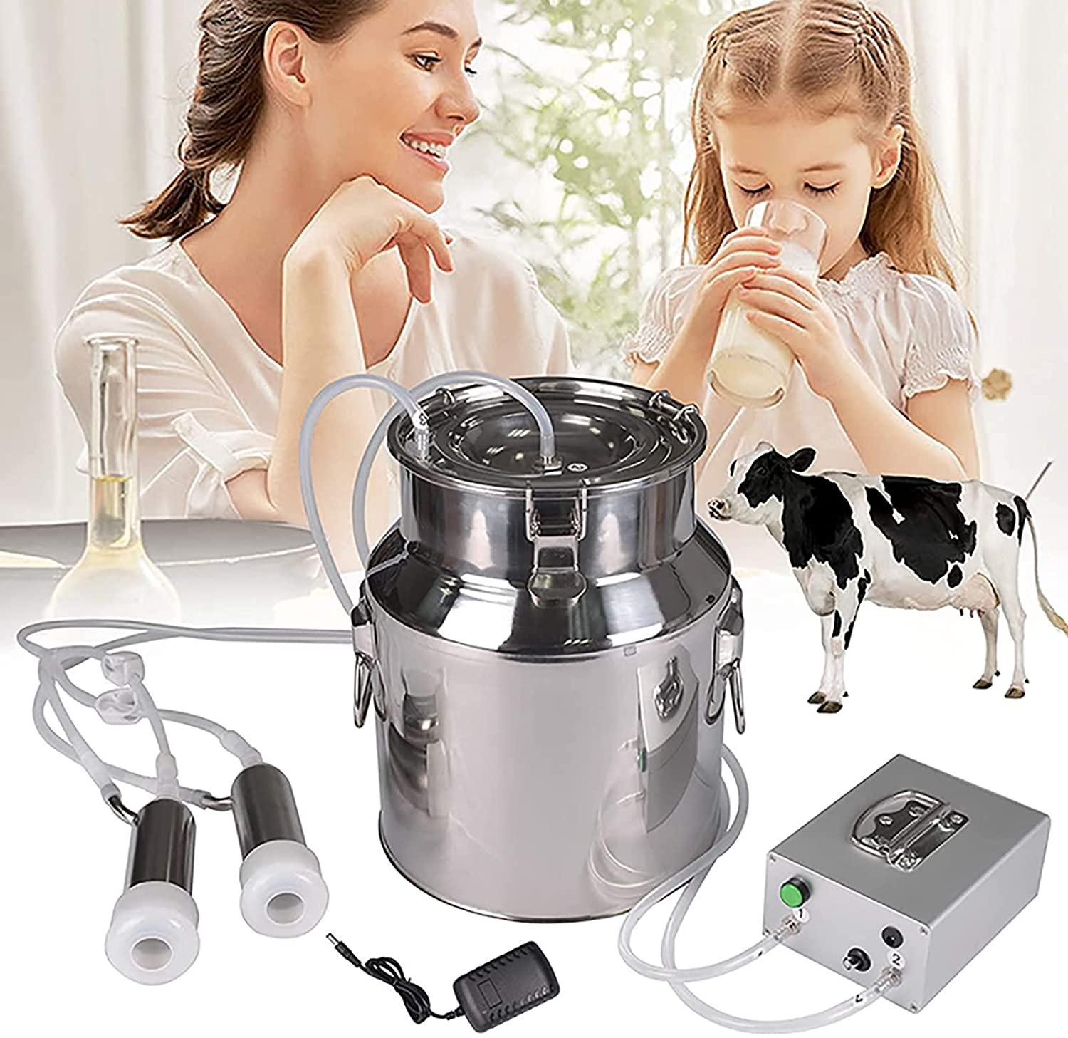 huidazhou portable electric milker milking machine, milking machine kit for sheep, automatic portable livestock milking equipment, adjustable vacuum pump food silicone grade hose, 14l