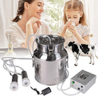 hxglpsng milking machine kit for sheep, 14l portable electric milker milking machine, automatic portable livestock milking equipment, adjustable vacuum pump food silicone grade hose