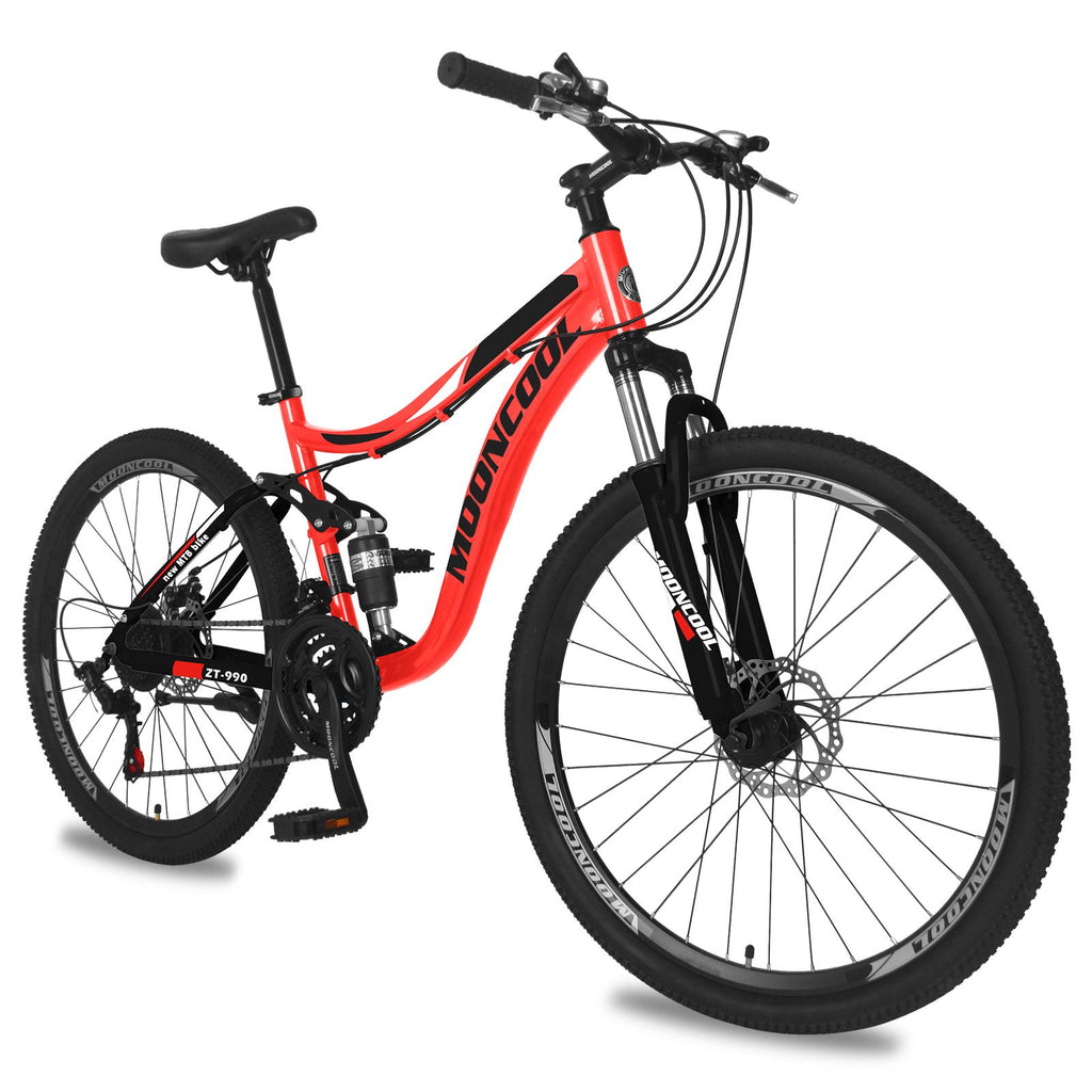 Lilypelle 26 in Mountain Bike 21 Speed Bicycle Full Suspension MTB Bikes