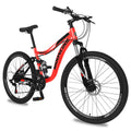 Lilypelle 26 in Mountain Bike 21 Speed Bicycle Full Suspension MTB Bikes